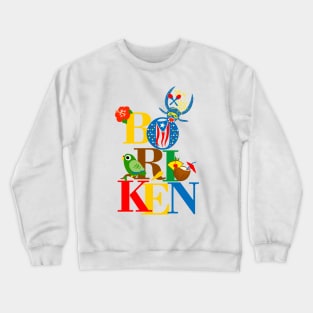 Puerto Rico Boriken Flag Flower Parrot Pina Colada Vejigante Crewneck Sweatshirt